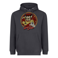Smoke distressed mighty Heavyweight Hoodie - lanVoArt