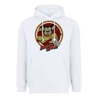 White distressed mighty Heavyweight Hoodie - lanVoArt