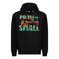 Black pray big worry small Premium Hoodie - BundleAndBundleShop