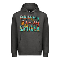 Charcoal Heather pray big worry small Premium Hoodie - BundleAndBundleShop