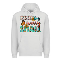 Dove Grey pray big worry small Premium Hoodie - BundleAndBundleShop