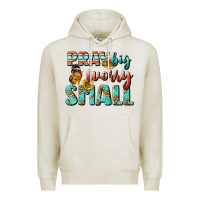 Oatmeal Heather pray big worry small Premium Hoodie - BundleAndBundleShop