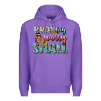 Purple pray big worry small Premium Hoodie - BundleAndBundleShop