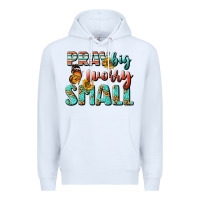 White pray big worry small Premium Hoodie - BundleAndBundleShop