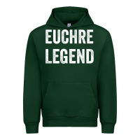 Forest Green Euchre Legend Best Euchre Card Board Game Player Gift Urban Hoodie - lanVoArt