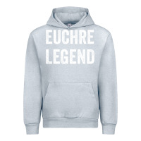 Heather Grey Euchre Legend Best Euchre Card Board Game Player Gift Urban Hoodie - lanVoArt