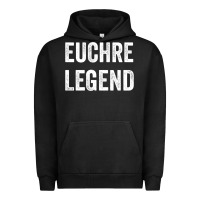 Pigment Black Euchre Legend Best Euchre Card Board Game Player Gift Urban Hoodie - lanVoArt