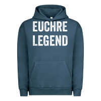 Pigment Midnight Navy Euchre Legend Best Euchre Card Board Game Player Gift Urban Hoodie - lanVoArt