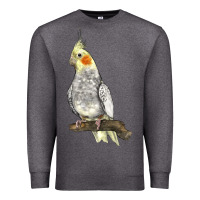 Charcoal Heather Cocktail Parrot Premium Sweatshirt - LillyAllenDesigns