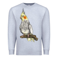 Heather Grey Cocktail Parrot Premium Sweatshirt - LillyAllenDesigns