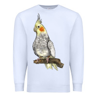 White Cocktail Parrot Premium Sweatshirt - LillyAllenDesigns