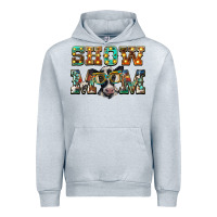 Heather Grey show mom baby cow Urban Hoodie - BarkalooDesign