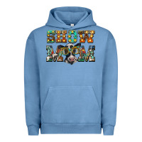 Pigment Pebble Blue show mom baby cow Urban Hoodie - BarkalooDesign