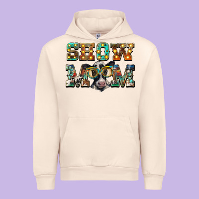 Show Mom Baby Cow Urban Hoodie Designed By Barkaloodesign