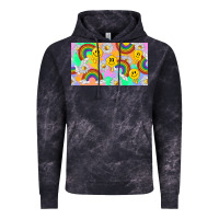 Cloud Black smile faces and rainbow and daisys Vintage Hoodie - TumblerDesignByShophia