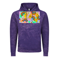 Cloud Purple smile faces and rainbow and daisys Vintage Hoodie - TumblerDesignByShophia