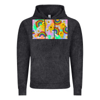 Vintage Black smile faces and rainbow and daisys Vintage Hoodie - TumblerDesignByShophia