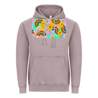 Vintage Zinc smile faces and rainbow and daisys Vintage Hoodie - TumblerDesignByShophia