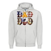 Dove Grey American Flag Dad Bod Zipper Hoodie - LillyAllenDesigns