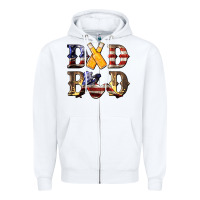 White American Flag Dad Bod Zipper Hoodie - LillyAllenDesigns