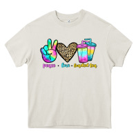 Cream peace love loaded tea Heavy Core Tee - JahusDesignShop