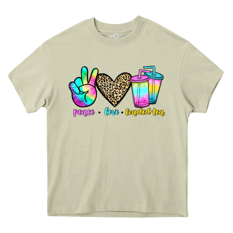Peace Love Loaded Tea Heavy Core Tee by JahusDesignShop | Teevron