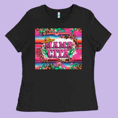 Mama Cita Cactus Serape Ladies Tee Designed By Lillyallendesigns