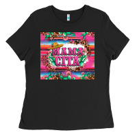 Black mama cita cactus serape Ladies Tee - LillyAllenDesigns