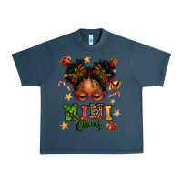 Midnight Navy mini claus messy bun Urban Heavy Tee - texasbilliewilder