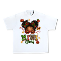 White mini claus messy bun Urban Heavy Tee - texasbilliewilder