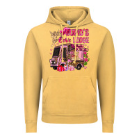 Vintage Mustard Cupid's love lodge with truck Valentine's Day Vintage Hoodie - HowdyJamesFarm