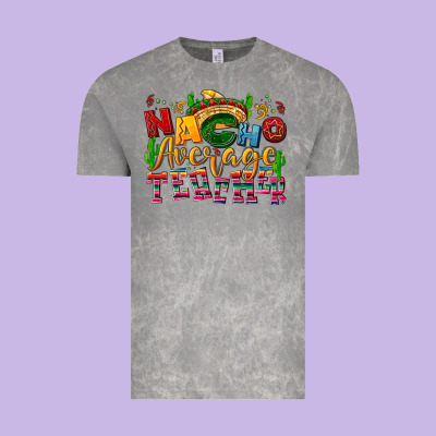 Nacho Average Teacher Vintage Tee Designed By Nancycooperartshop