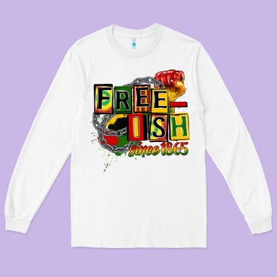 Free Ish Since 1865 Long Sleeve Tee Designed By Cowgirlartshop