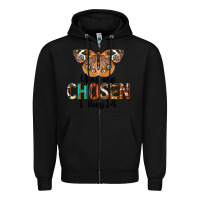 Black You Are Chosen Religious Zipper Hoodie - LillyAllenDesigns