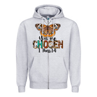 Heather Grey You Are Chosen Religious Zipper Hoodie - LillyAllenDesigns