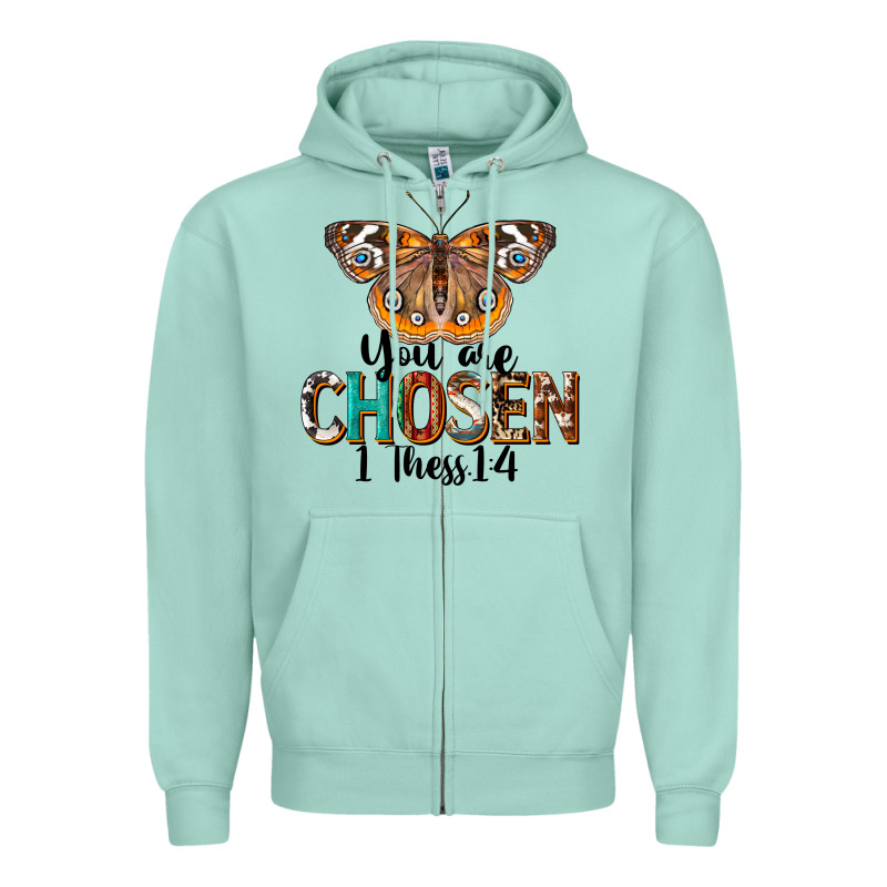 You Are Chosen Religious Zipper Hoodie by LillyAllenDesigns | Teevron