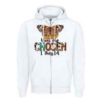 White You Are Chosen Religious Zipper Hoodie - LillyAllenDesigns