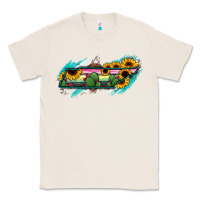 Natural Tennessee Map Sunflower Cactus Serape Classic Tee - RanaPortraitStore
