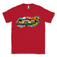 Red Tennessee Map Sunflower Cactus Serape Classic Tee - RanaPortraitStore