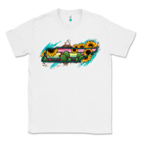 White Tennessee Map Sunflower Cactus Serape Classic Tee - RanaPortraitStore