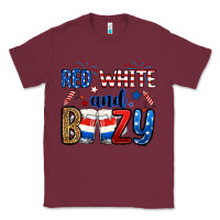 Burgundy red white and boozy Classic Tee - RanaPortraitStore