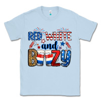 Dusty Blue red white and boozy Classic Tee - RanaPortraitStore