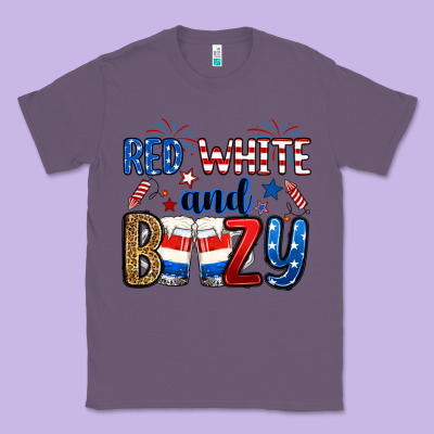 Red White And Boozy Classic Tee Designed By Ranaportraitstore