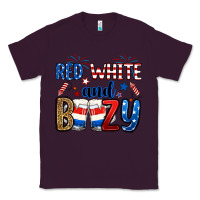 Plum red white and boozy Classic Tee - RanaPortraitStore