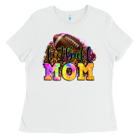 White football mom Ladies Tee - LillyAllenDesigns