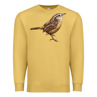Antique Gold Ccarolina Wren Premium Sweatshirt - LillyAllenDesigns