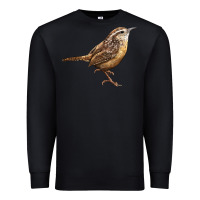 Black Ccarolina Wren Premium Sweatshirt - LillyAllenDesigns