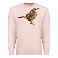 Pale Pink Ccarolina Wren Premium Sweatshirt - LillyAllenDesigns