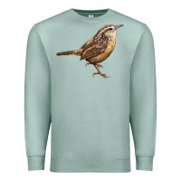 Seafoam Ccarolina Wren Premium Sweatshirt - LillyAllenDesigns