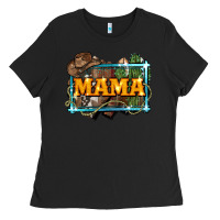 Black mama cowboy western font cactuslove mom Ladies Tee - LillyAllenDesigns